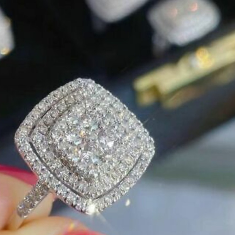 New 925 Sterling silver diamond ring - Picture 6 of 7